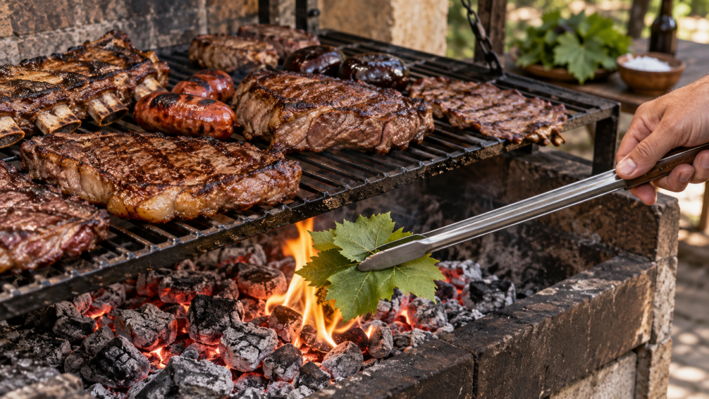 Hojas de parra en las brasas: para qué sirven en el asado