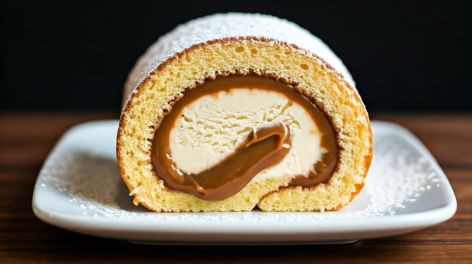 El postre Tutankamón: Un clásico helado con pionono y dulce de leche