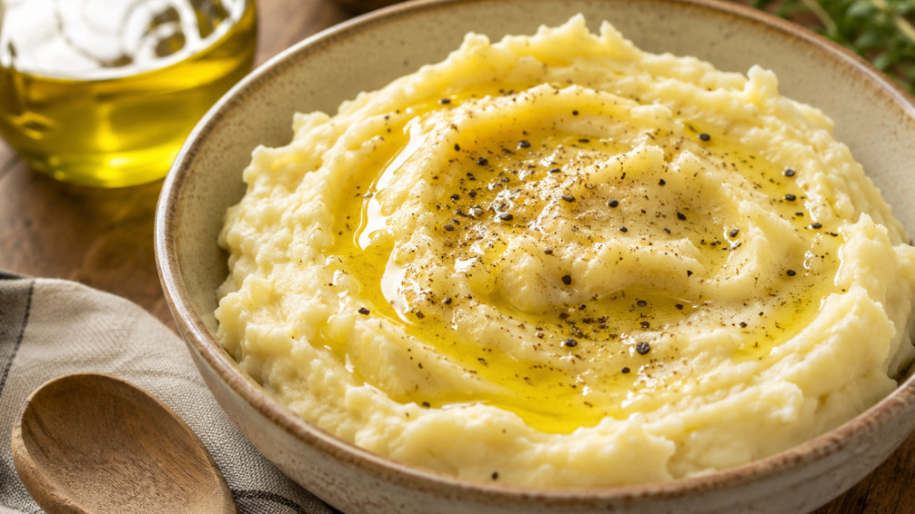 Puré de papas con aceite de oliva: por qué conviene
