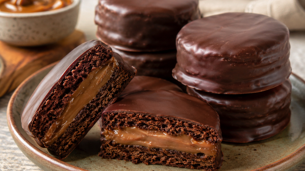 Alfajores de brownie con dulce de leche: receta fácil