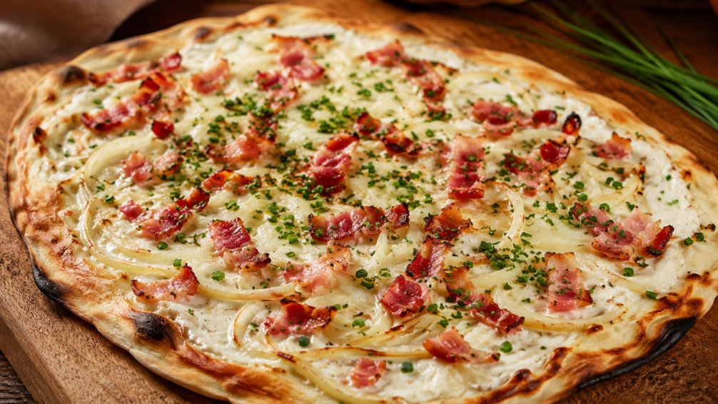 Flammkuchen alemán: la receta fina y crocante
