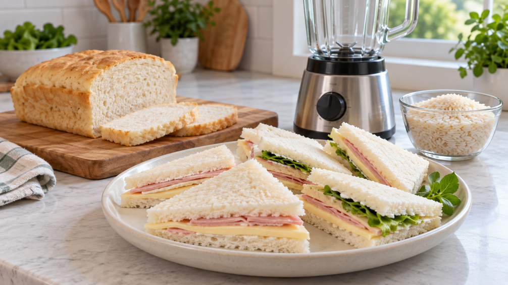 Sándwich de miga sin TACC: receta fácil en licuadora