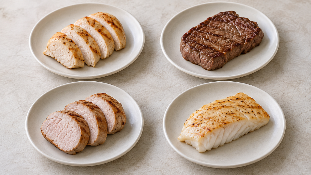 Qué carne tiene más proteína: pollo, vacuna o pescado