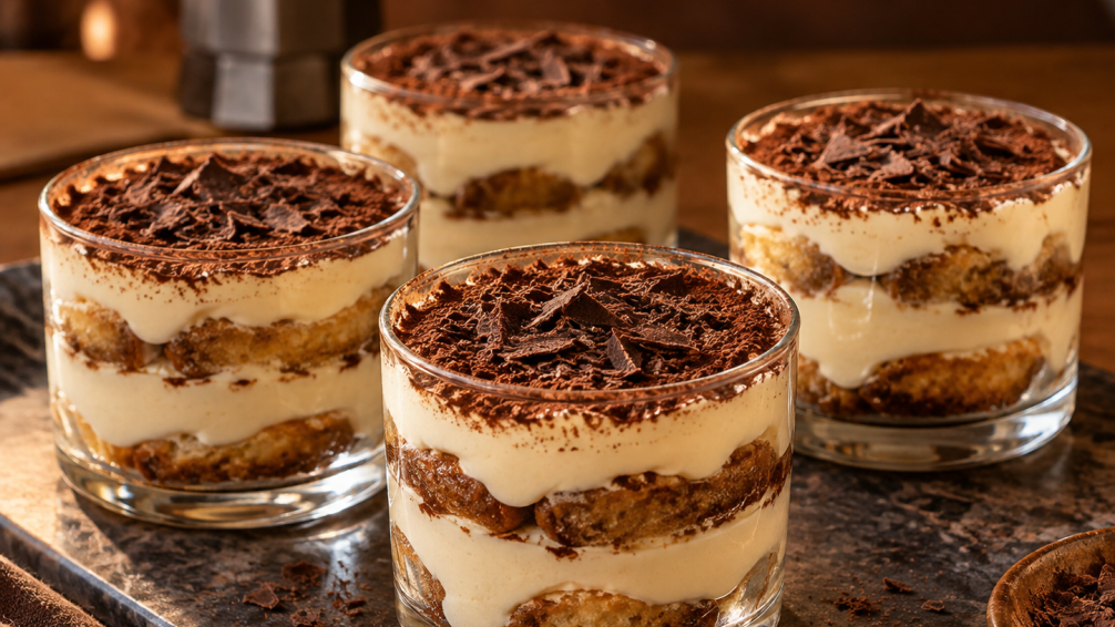 Tiramisú en vaso: receta fácil del clásico italiano
