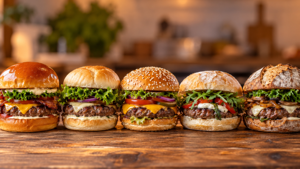 Cuál es el mejor pan para hamburguesas según el relleno