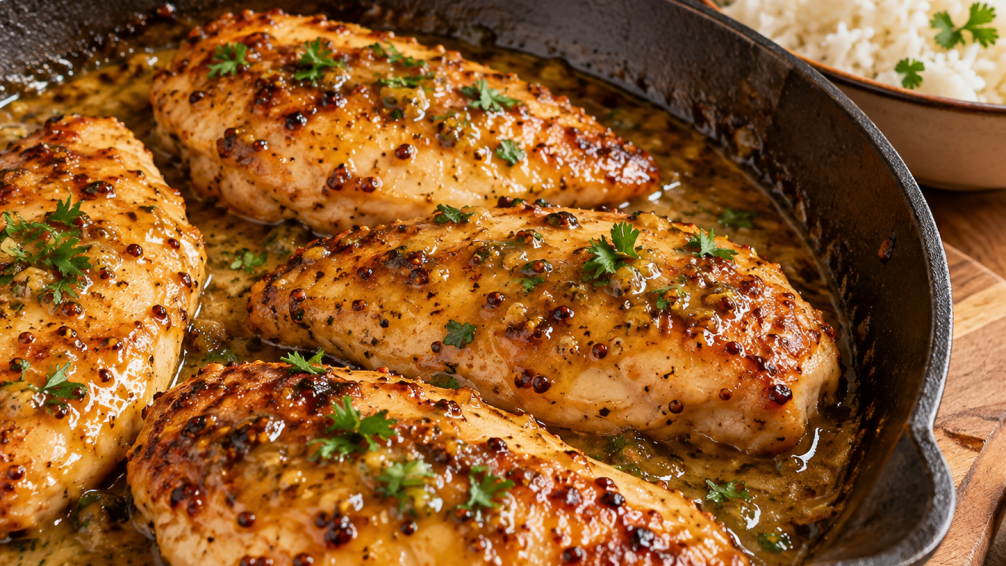 Pollo a la miel y mostaza listo en 30 minutos
