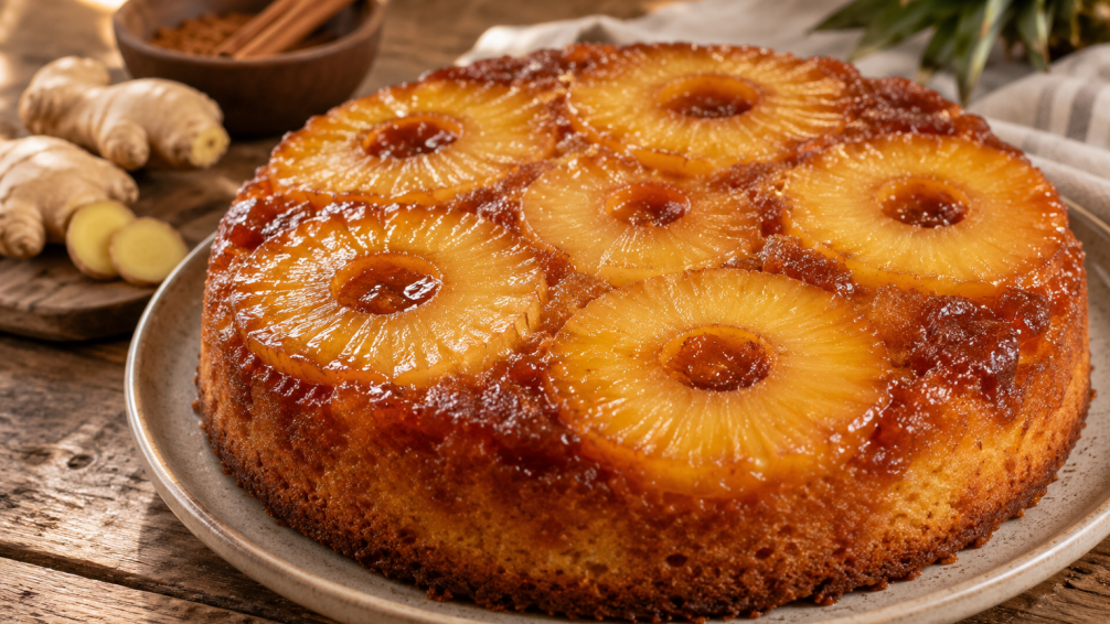 Bizcochuelo de ananá invertido: receta fácil y esponjosa